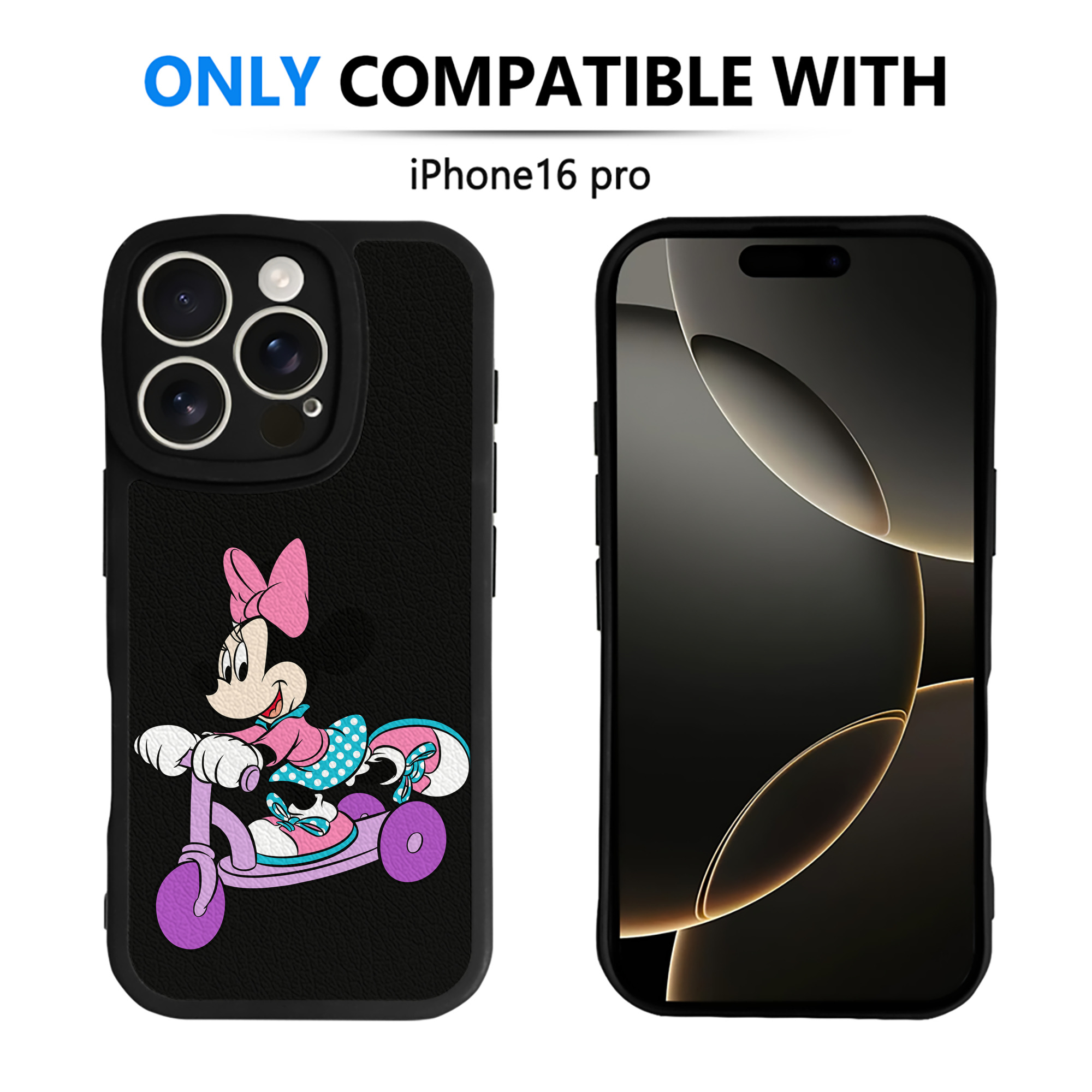 （画像用） ミッキーマウス Mickey Mouse 【iPhone 16シリーズ対応】シリコンスマホケース（レザー調） 材質：シリコン